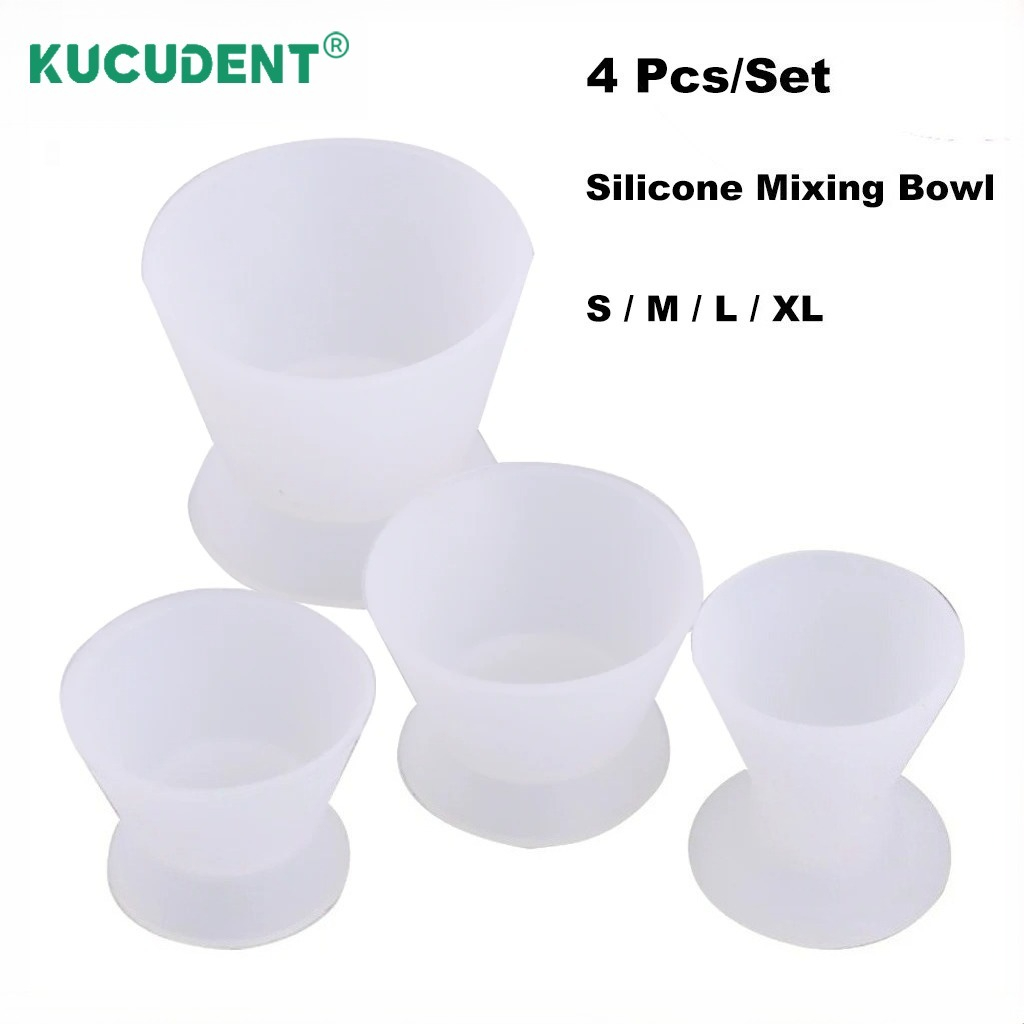Mixing Cup Silicone - 4 pièces/ensemble de gobelets en silicone