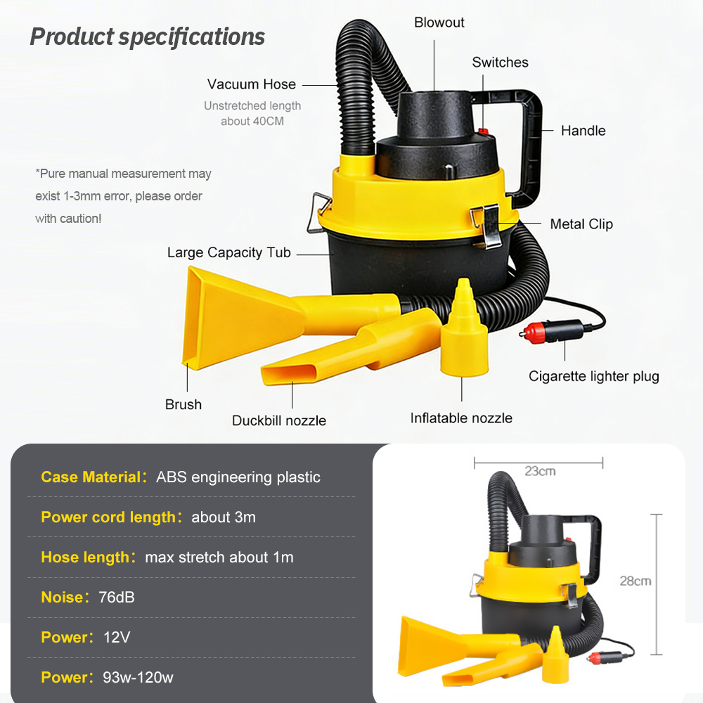 Aspirateur de voiture électriq - Vacuum Chamber Small avis et prix